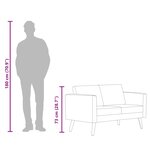 vidaXL Canapé à 2 places tissu vert