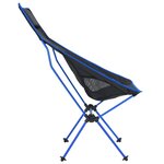 vidaXL Chaise de camping pliable PVC et aluminium Noir