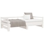 vidaXL Lit coulissant sans matelas blanc 80x200 cm