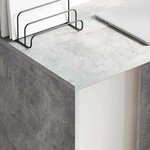 vidaXL Bureau Gris béton 78 5 x 37 x 154 5 cm Bois d'ingénierie