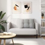 vidaXL Coussin de Dos Gris nuage 80 x 24 x 50 cm tissu