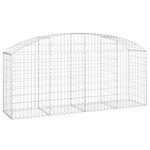 vidaXL Panier de gabions arqué 200x50x80/100 cm Fer galvanisé
