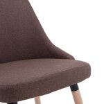 vidaXL Chaises à manger lot de 6 marron tissu