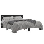 vidaXL Cadre de lit sans matelas noir 150x200 cm