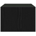 vidaXL Meuble TV avec lumières LED chêne noir 75x35 5x25 cm