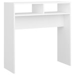 vidaXL Table console blanc 78x30x80 cm bois d'ingénierie