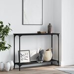 vidaXL Table console noir 101x30 5x75 cm bois d'ingénierie