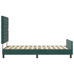 vidaXL Cadre de lit avec tête de lit Vert foncé 90 x 200 cm Velours