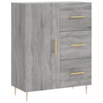 vidaXL Buffet haut Sonoma gris 69 5x34x180 cm Bois d'ingénierie