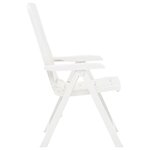 vidaXL Chaises inclinables de jardin 2 Pièces Plastique Blanc