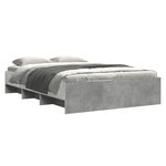 vidaXL Cadre de lit sans matelas gris béton 120x200 cm bois ingénierie