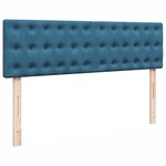 vidaXL Cadre de lit ottoman avec matelas bleu foncé 140x200 cm velours