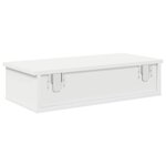 vidaXL Étagère murale avec tiroirs blanc 60x28x15 cm bois d'ingénierie