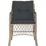 vidaXL Chaises de jardin coussins lot de 2 gris clair résine tressée