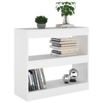 vidaXL Bibliothèque/Séparateur de pièce Blanc 80x30x72 cm