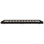 vidaXL Cadre de lit sans matelas noir 100x200 cm bois massif de pin