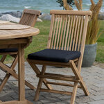 Table de jardin 120 cm + 2 chaises en teck