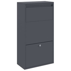 vidaXL Boîte de dépôt de colis Anthracite 44 x 22 x 82 cm Acier