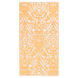 vidaXL Tapis d'extérieur ARAKIL Orange et blanc 120x180 cm PP