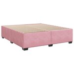 vidaXL Sommier à lattes de lit avec matelas Rose 180x200 cm Velours