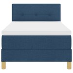 vidaXL Lit à ressort avec matelas et LED bleu 80x200 cm en tissu