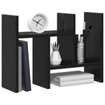 vidaXL Organiseur de bureau Chêne noir 34 5 x 15 5 x 35 5 cm