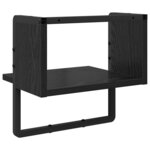 vidaXL Étagère Murale Chêne noir 30 x 25 x 30 cm Bois d'ingénierie