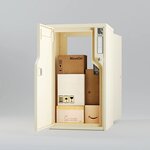 Boîte aux lettres et colis 2-en-1 connectée Boks One + Porte arrière pour encastrement (RAL 9010)