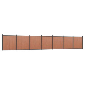 vidaXL Panneau de clôture marron 1218x186 cm WPC