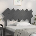 vidaXL Tête de lit Gris 132x3x81 cm Bois massif de pin