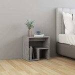 vidaXL Tables de chevet 2 Pièces gris béton 40x30x40 cm bois d'ingénierie