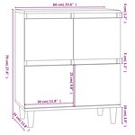 vidaXL Buffet Chêne marron 60x35x70 cm Bois d'ingénierie
