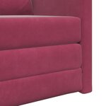 vidaXL Sofa Lit 2-en-1 Rouge Vin 74x77x81 cm Velours