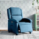 vidaXL Fauteuil inclinable électrique bleu velours