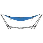 vidaXL Hamac avec support pliable Bleu