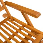 vidaXL Chaise longue inclinable et pliable 2 Pièces Naturel