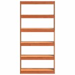 vidaXL Bibliothèque Brun cire 80 x 30 x 167 5 cm Pin massif