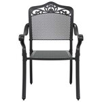 vidaXL Ensemble de salle à manger pour jardin 5 Pièces Noir Aluminium