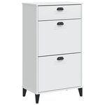 vidaXL Armoire à chaussures VIKEN blanc bois d'ingénierie