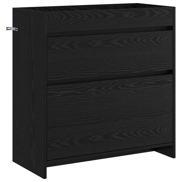 vidaXL Meuble sous lavabo de salle de bain Chêne noir