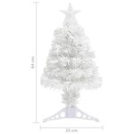 vidaXL Arbre de Noël artificiel pré-éclairé blanc 64 cm fibre optique