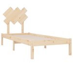 vidaXL Cadre de lit 75x190 cm Petit simple Bois massif