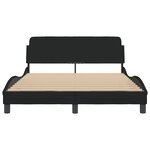 vidaXL Cadre de lit sans matelas noir 140x190 cm tissu