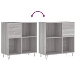 vidaXL Armoire à disques sonoma gris 84 5x38x89 cm bois d'ingénierie