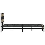 vidaXL Cadre de lit en métal sans matelas chêne sonoma 183x213 cm