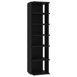 vidaXL Armoire à chaussures Noir 27 5x27x102 cm Bois d'ingénierie