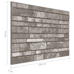 vidaXL Panneaux muraux 3D avec design de brique gris foncé 10 Pièces EPS
