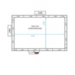 Chambre froide négative - hauteur 2500 mm - combisteel - 2300 x 3500