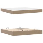 vidaXL Cadre de lit avec matelas Cappuccino 200 x 200 cm Faux cuir