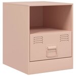 vidaXL Tables de chevet 2 Pièces rose 34 5x39x44 cm acier